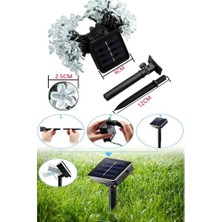 Nirnisa 6 Metre 30 LED Çiçek Solar Lamba Güneş Enerjili Rgb Renkli Işık Bahçe Aydınlatma Parti Süs Lambası