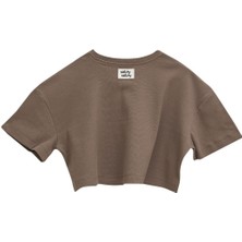 Matchy Matchy Pia Espresso Crop Top Skirt Set M