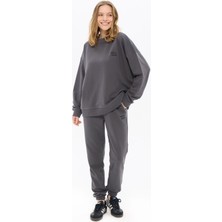 Antrasit Kadın Sweatshirt Xl