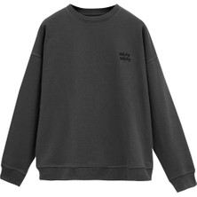Antrasit Kadın Sweatshirt Xl