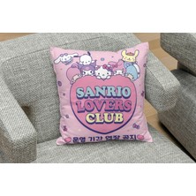 Sanrio Friends   Desenli Kare Yastık Kılıfı