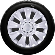 Sjs Sks Citroen Jant Kapağı 16 Inc Kırılmaz 1 Takım 4 Adet NO:424