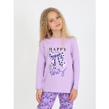 Kız Çocuk Uzun Kollu %100 Pamuklu Pijama Takımı Place Paris