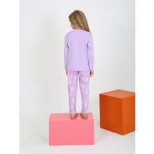 Kız Çocuk Uzun Kollu %100 Pamuklu Pijama Takımı Snuggle Bunny
