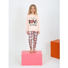 Vitmo Kız Çocuk Uzun Kollu  Pamuklu Düğmeli Pijama Takımı Your Dreams