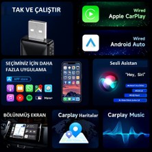 Yate10 Kablosuz Android Auto/car Play USB Dongle Cihazı