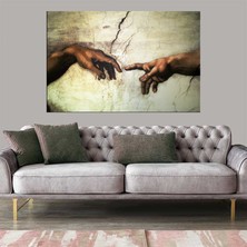 Miyrem Exclusive Serie"  Michelangelo - El Tablosu - Yaratılış Kanvas Tablo