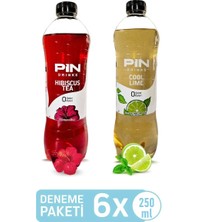 Pin Hibiskus Çayı & Cool Lime Deneme Paketi 6 Adet x 250 ml