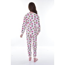 İsobel Kids Kız Çocuk Pamuk Sincap ve Kalp Desenli Pijama Takımı