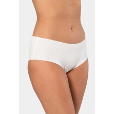 Türen 910 Kadın Lazer Kesim Pamuklu Hipster Külot-Beyaz