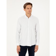 Pierre Cardin Erkek Yeşil Slim Fit Uzun Kollu Gömlek 50292262-VR054