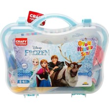 Crafy 1877 Crafy Frozen Çantalı Oyun Hamuru Seti 200 G 20 Parça