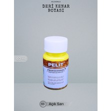 Pelit Silikonlu Deri Kenar Boyası 113 Açık Sarı 60 ml Deri Hobi