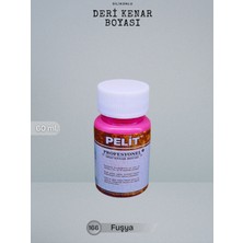 Pelit Silikonlu Deri Kenar Boyası 166 Fuşya 60 ml Deri Hobi