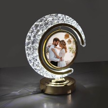 Nobbystar Dekoratif Led'li Kristal Hilal Fotoğraf Çerçevesi