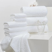 Caqqa Otel Havlu Takımı %100 Pamuk 3'lü Set El Yüz Banyo ve Ayak Havlusu