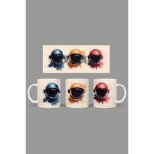 Fizello Retro Temalı Kupa Hediyelik Sunumluk Çeyizlik Kahve Fincanı