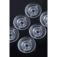 Bev Kitchen 6 Adet Begonya Cam Çay Tabağı 12 cm Geniş Bardak Uyumlu