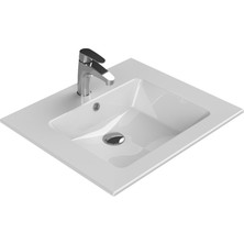 Turkuaz Etajerli Lavabo, Ibiza, 61 x 51 cm