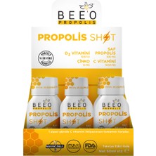 Bee' o Propolis Çinko D3+C Vitamini Shot 12'li Kutu