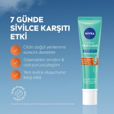 NIVEA Derma Skin Clear Night Exfoliator Gece Arındırıcı Krem 40ml, %8 Glikolik Asit (AHA) ve Salisilik Asit (BHA) ile ,Eşit Cilt Tonu