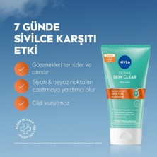 NIVEA Derma Skin Clear Niasinamid ve Salisilik Asit (BHA) İçeren Sivilce Karşıtı Yüz Temizleme Peeling 150ml, Karma ve Yağlı Ciltler