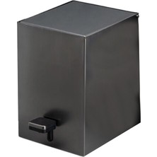 System Banyo Aksesuarları Pedallı Kare Çöp Kovası 3 Lt Füme 262x245x180 mm