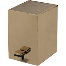 System Banyo Aksesuarları Pedallı Kare Çöp Kovası 3 Lt Gold 262x245x180 mm