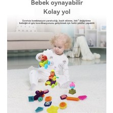 Janjonstar Newchi Sensory Mane Building Blocks Puzzle Assembly Büyük Particle Building Blocks Kindergarten Erken Eğitim Oyunları 3-6 Yaşlı 40P (Yurt Dışından)