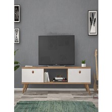 Mbes Mobilya Eda Atlantik-Beyaz 140 cm Tv Ünitesi