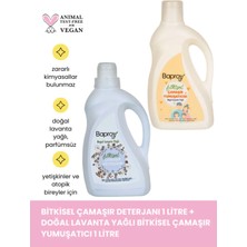 Baproy Bitkisel Çamaşır Deterjanı 1 Litre + Bitkisel Çamaşır Yumuşatıcısı Doğal Lavanta Yağlı 1 Litre