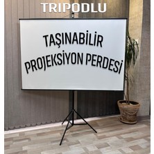 En150cm Boy95cm Projeksiyon Perdesi Tripodlu-Ayaklı Taşınabilir Yeni Akıllı Kumaş Işık Geçirmez