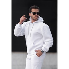 Premium Kalite Beyaz 3iplik Kalın Sweatshirt Unisex