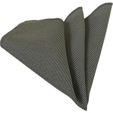 Exve Exclusive Yeşil Kazayağı Desenenli Jakar Dokuma Elegant Yaka Mendili