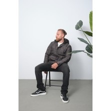 Wise Erkek Kapüşonlu Içi Polarlı %100 Polyester Şişme Mont
