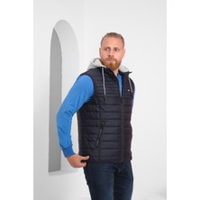 Erkek Bakır Çıkarılabilir Kapüşonlu Şişme Mont