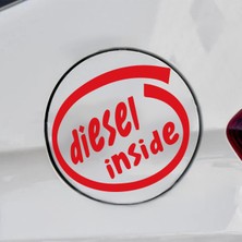 Diesel İnside Sticker - Yakıt Deposu Sticker - Oto Sticker - Araba Sticker - Araç Sticker