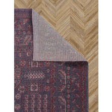Konfor Halı Antik 1113 Klasik Vintage Salon Halısı Mor Retro Mutfak Halısı Tozumaz İnce Makine Halısı 80x150