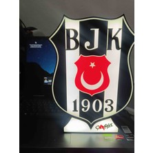 Kamer LED Işıklı Beşiktaş  Tablo