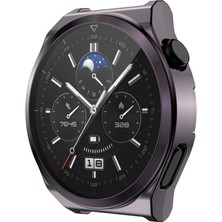 Megafox Teknoloji Huawei Watch Gt 3 Pro 43 mm Kasa Koruyucu Silikon Darbe Emici Koruma Silikon Ekran Koruyucu Gard 02 Gri