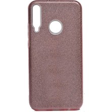 Megafox Teknoloji Huawei P40 Lite E Uyumlu Kılıf Shining Silikon, Rose Gold