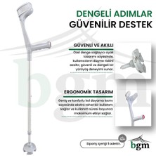 BGM Akıllı Baston- Kanedyen Değnek- Yüksek Kalite Ortopedik Yürüme Desteği- 1 Adet