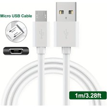 SL-227/V8 USB Data Kablosu, Şarj Kablosu - Tip A\'dan Micro USB 1mt