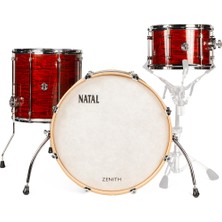 NATAL KZN-TR-FRD Zenith Forge Red 3 Parça (22B/12T/16F) Akustik Davul Seti