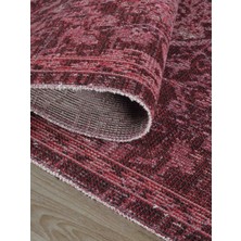 Konfor Halı Antik 1116 Klasik Vintage Salon Halısı Bordo Retro Mutfak Halısı Tozumaz İnce Makine Halısı 80x150