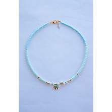 Lila Rosa  Fil Figürlü Etnik Otantik Kolye