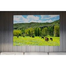 Alucra Kadın Kooperatifi Tablo - Duvar Tablosu - Köy Ve Yeşil Doğa Manzaralı Tablo - Ev Dekorasyon - 60X40 cm