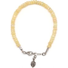 Alibaba Doğaltaş Hint Opal Doğal Taş 925 Ayar Gümüş Bileklik