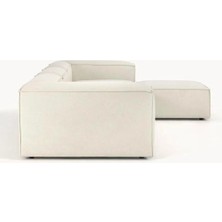 Edsy Home Mira Relax 4 Modül Köşe Koltuk ( Krem ) Keten Kumaş