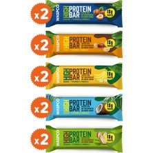 Yüksek Protein Bar 50g Karma Kutu 10 Adet (5 Çeşit)